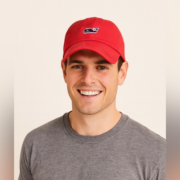 Vineyard Vines Other - Vineyard Vines Classic Red Whale Logo Baseball Cap Adjustable Strapback BJ2
